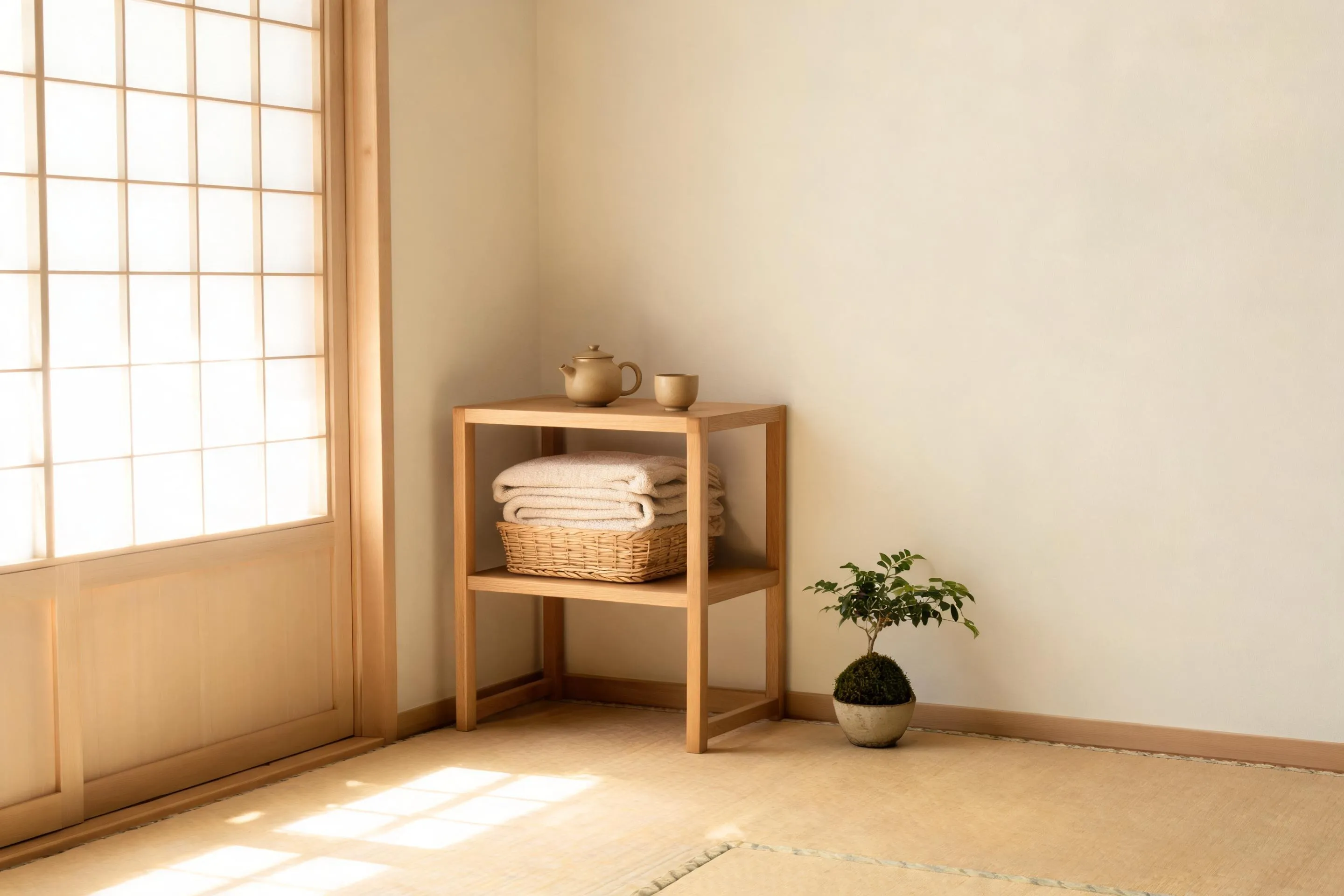 一軍アイテムだけを戻した整った部屋の一角